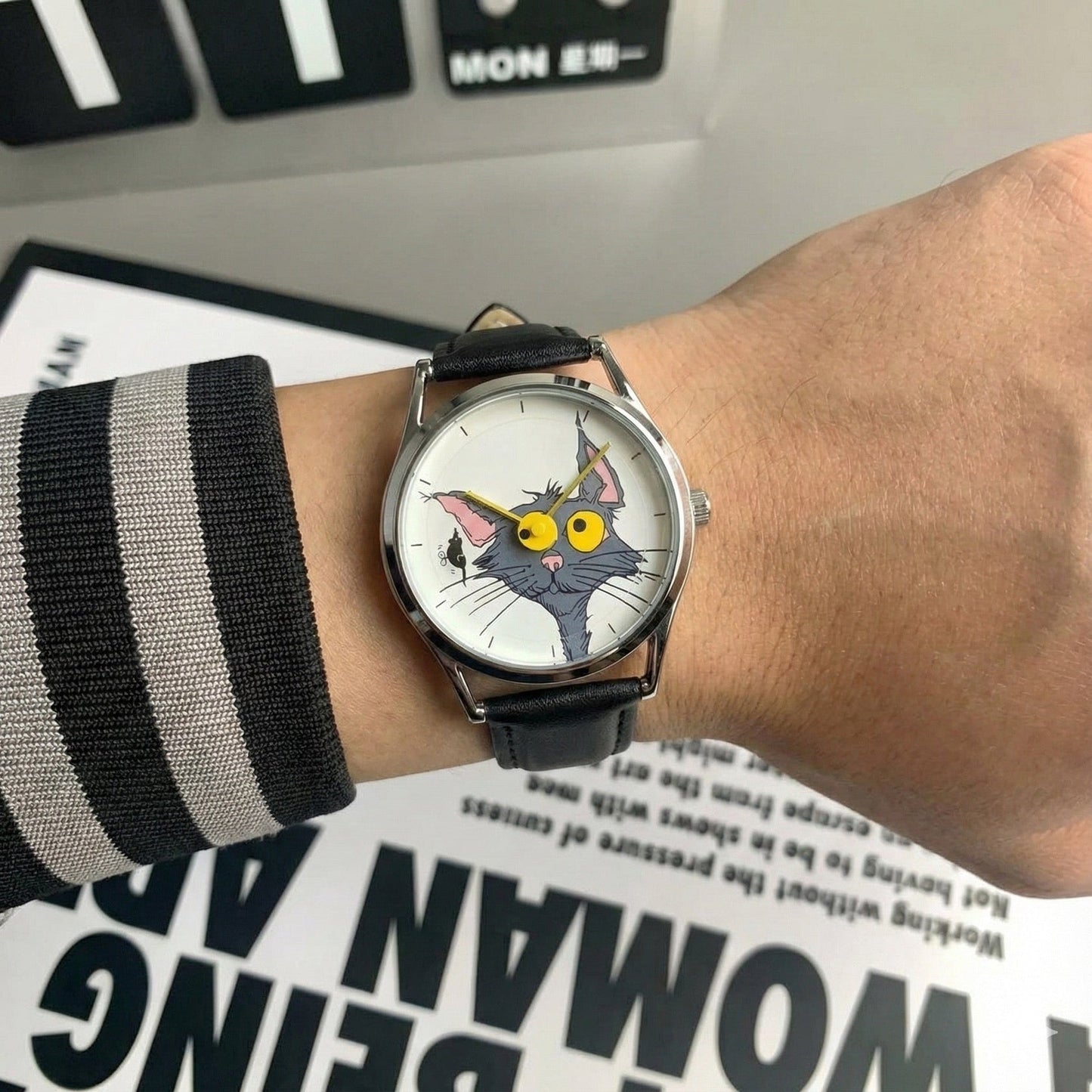 NekoMouse™ "The Eternal Chase" Animated Wristwatch